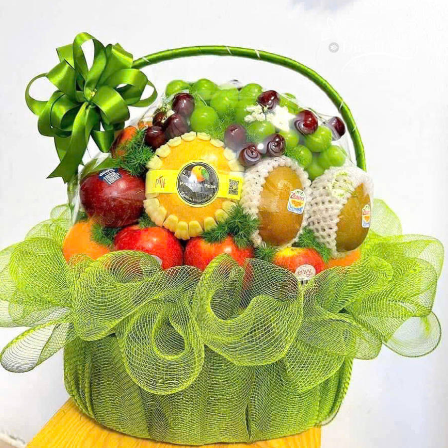 Giỏ Trái Cây Màu Xanh